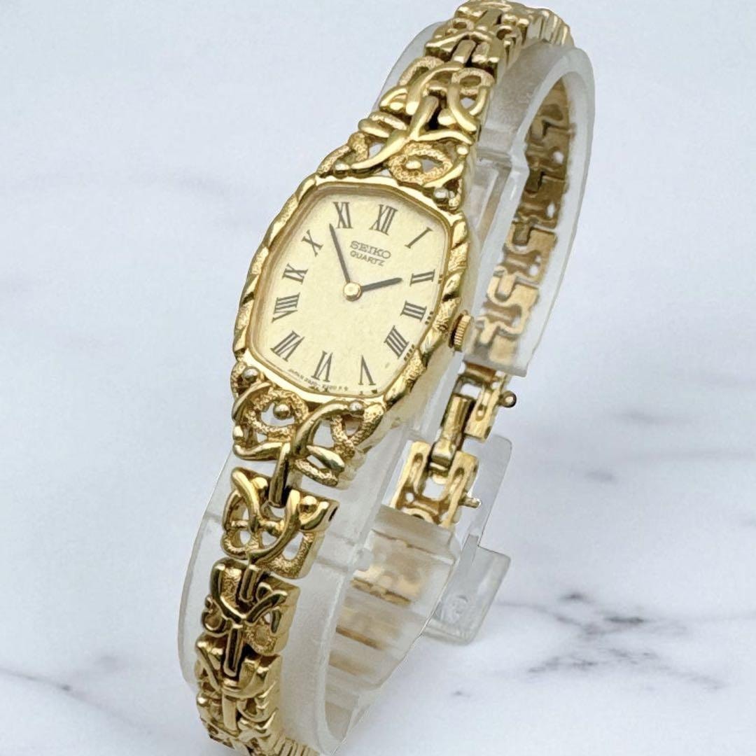 【希少】SEIKO セイコー ゴールド ブレスレット ドレスウォッチ 腕時計 SEIKO - SEIKO ブレスレットウォッチ ゴールド 喜平チェーンの