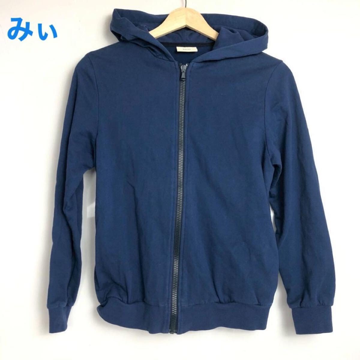 FENDI フェンディ ジップアップ パーカー ブルー メンズ ブランド 150cm ジュニア キッズ 子供服 青 FFロゴ ズッカ柄 コットン スウェット