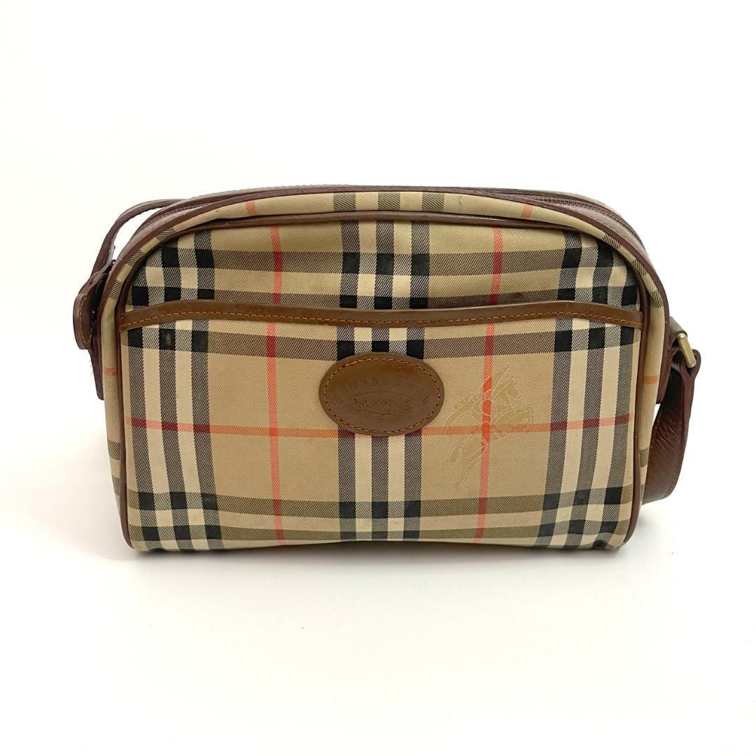Burberry バーバリー ノバチェック ショルダーバッグ キャンバス ベージュ 斜めがけ