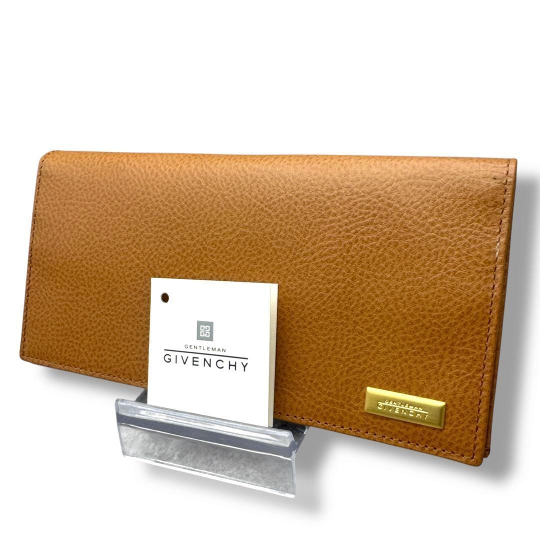 未使用品　ジバンシィ　ライトブラウン　キャメル　レザー　長財布　Givenchy Gentleman long wallet leather camel brown