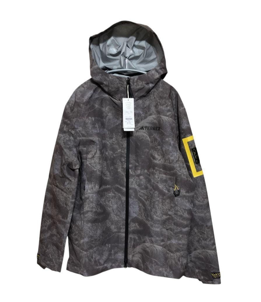 【新品】adidas ナショナル ジオグラフィック RAIN.RDY L 総柄