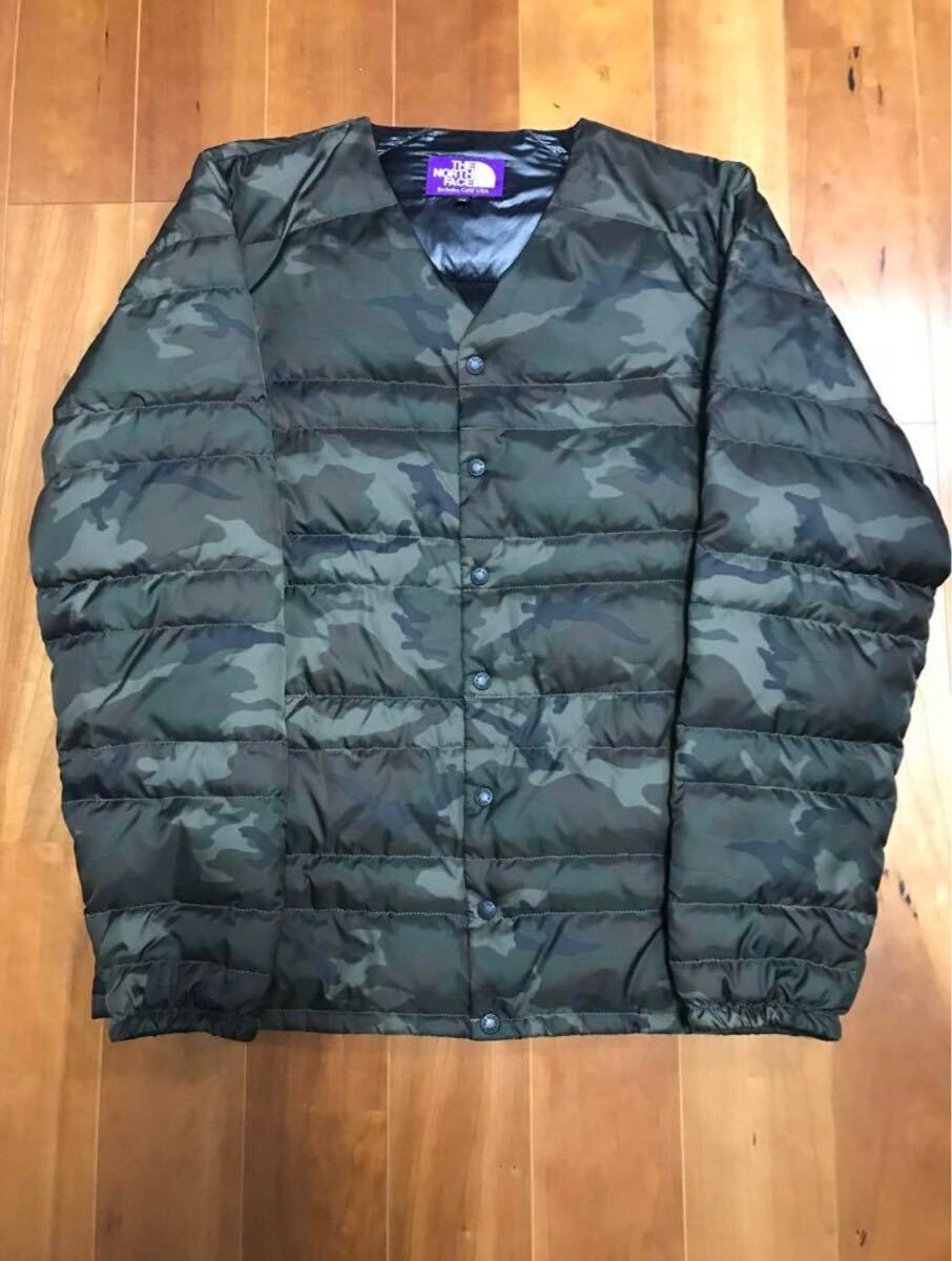 The Northface Ronhearman Down Cardigan Size M Camouflage 