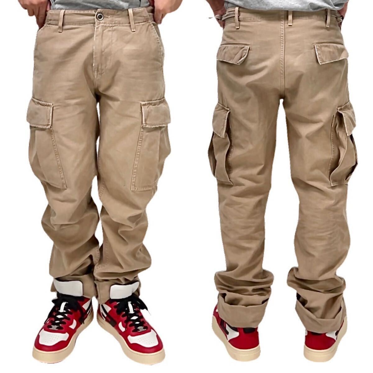 中古 LEVI'S VINTAGE CLOTHING リーバイスビンテージクロージング LVC 30041-0001 ペンキ ペイント ダメージ ミリタリー カーゴパンツ W28