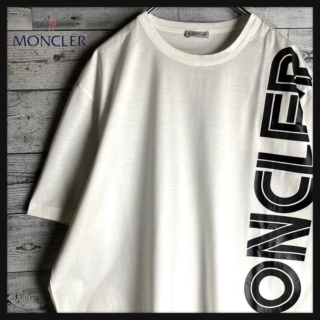 【希少XXLサイズ】モンクレール☆ ビッグロゴ入り 半袖 Tシャツ　ホワイト