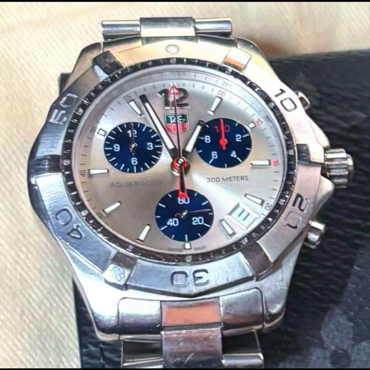 タグホイヤー CAF1111 アクアレーサー クロノグラフ デイト クォーツ SEIKO 