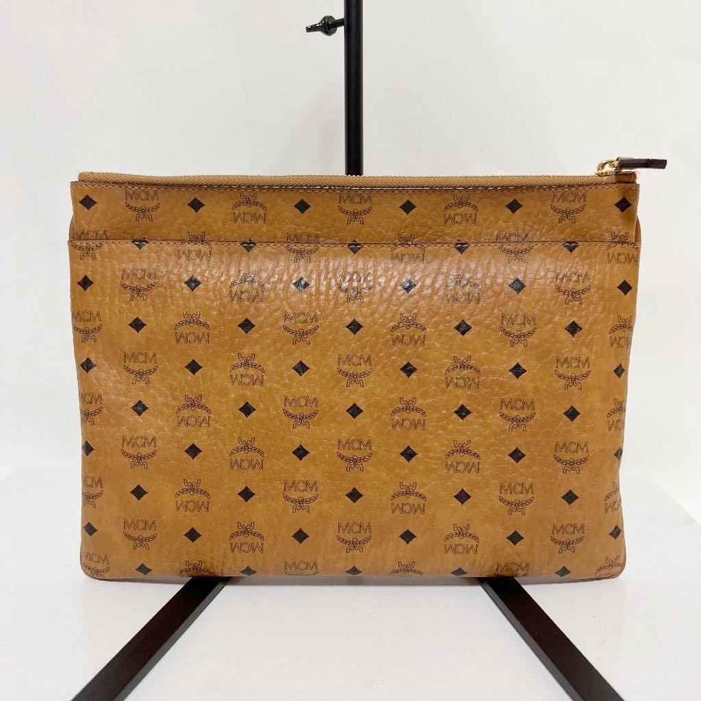 【訳あり】MCM モノグラム クロスボディポーチ クラッチ 2way 中古 傷や汚れあり】【訳あり】MCM エムシーエム モノグラム クロス