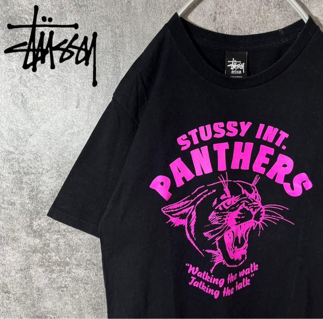 [大人気] ステューシー　Tシャツ　パンサー　豹　レアプリント　存在感◎ レア