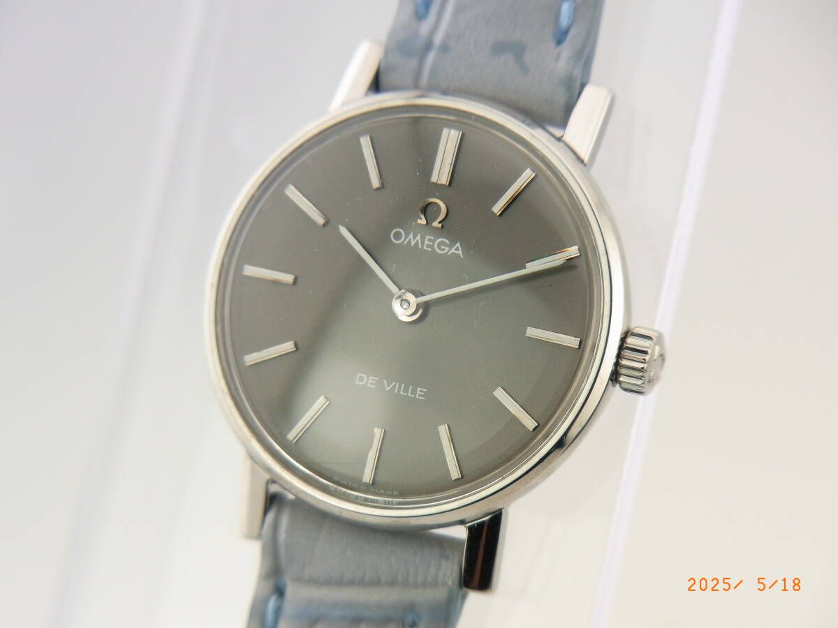 OH/ポリッシュ済）希少　Omega　De.Ville　オメガ　デ・ビル　レディース　手巻き　グレー文字盤　Ref511.386　Cal620　新品ベルト