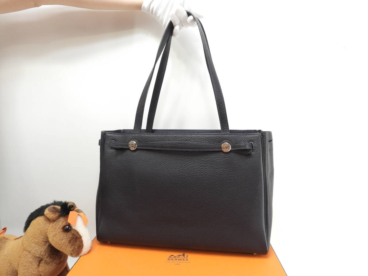 新品未使用 HERMES エルメス エヴリンTPM ノワール ブラック シルバー金具 トリヨンクレマンス ショルダーバッグ ポシェット W刻印 レディース 600775 【中古】 エルメス ミニエヴリン TPM ノワール トリヨンクレマンス シルバー金具
