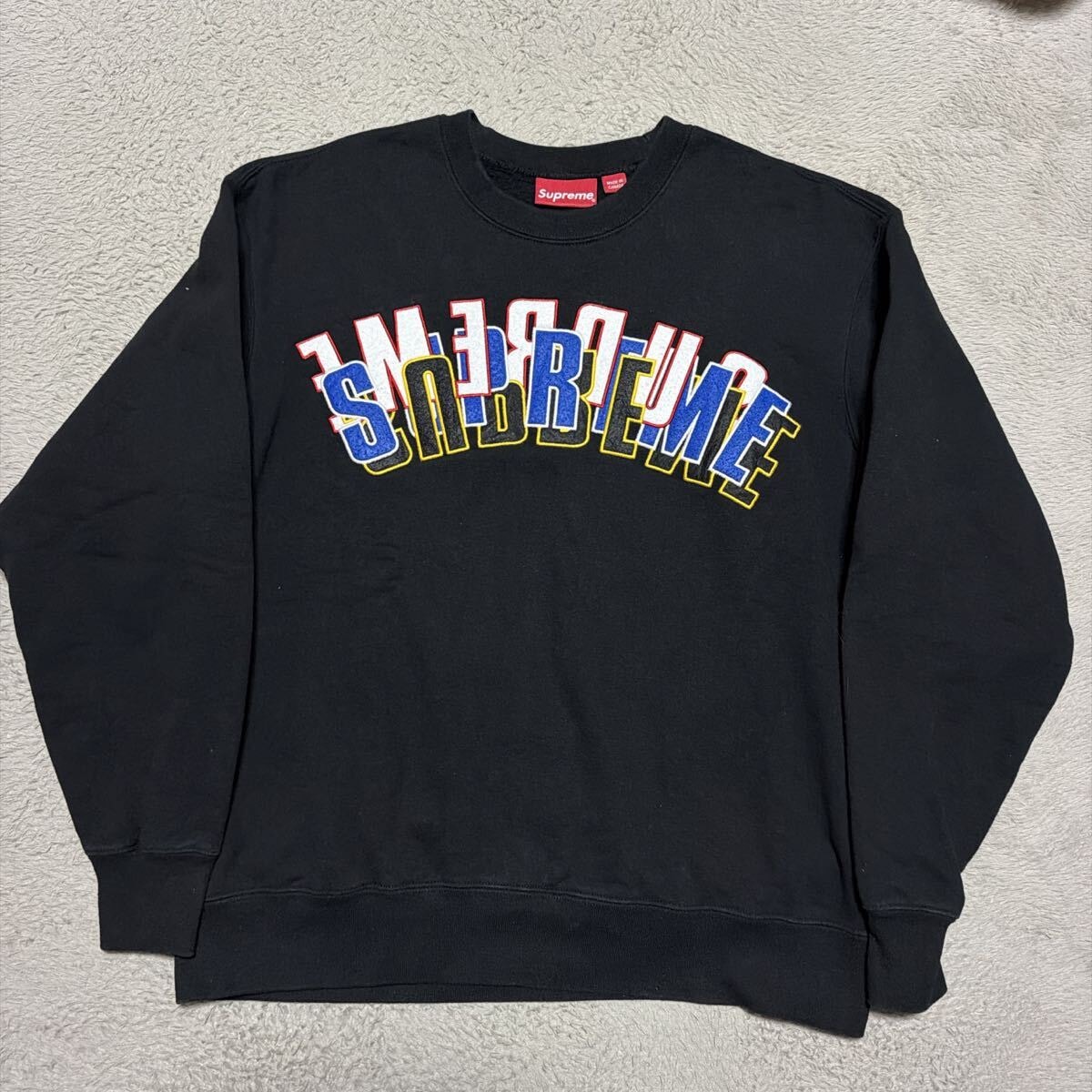 Supreme Stacked Crewneckスウェット　アーチロゴ最終値下げ 目立った傷や汚れなし】21ss Supreme Stacked Crewneck Arc スウェット