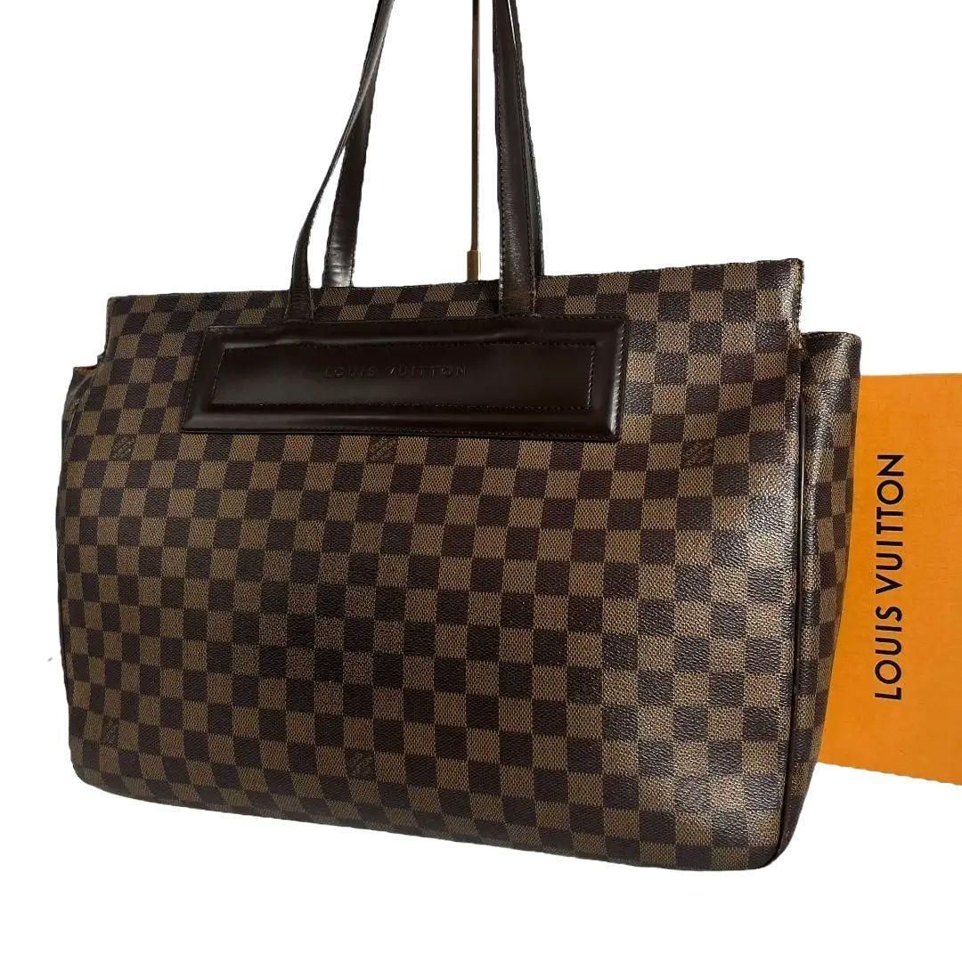 【鑑定済】ルイヴィトン LOUIS VUITTON 　チェルシー　ダミエ　トートバッグ ハンドバッグ 　ショルダーバッグ　ブラウン 茶