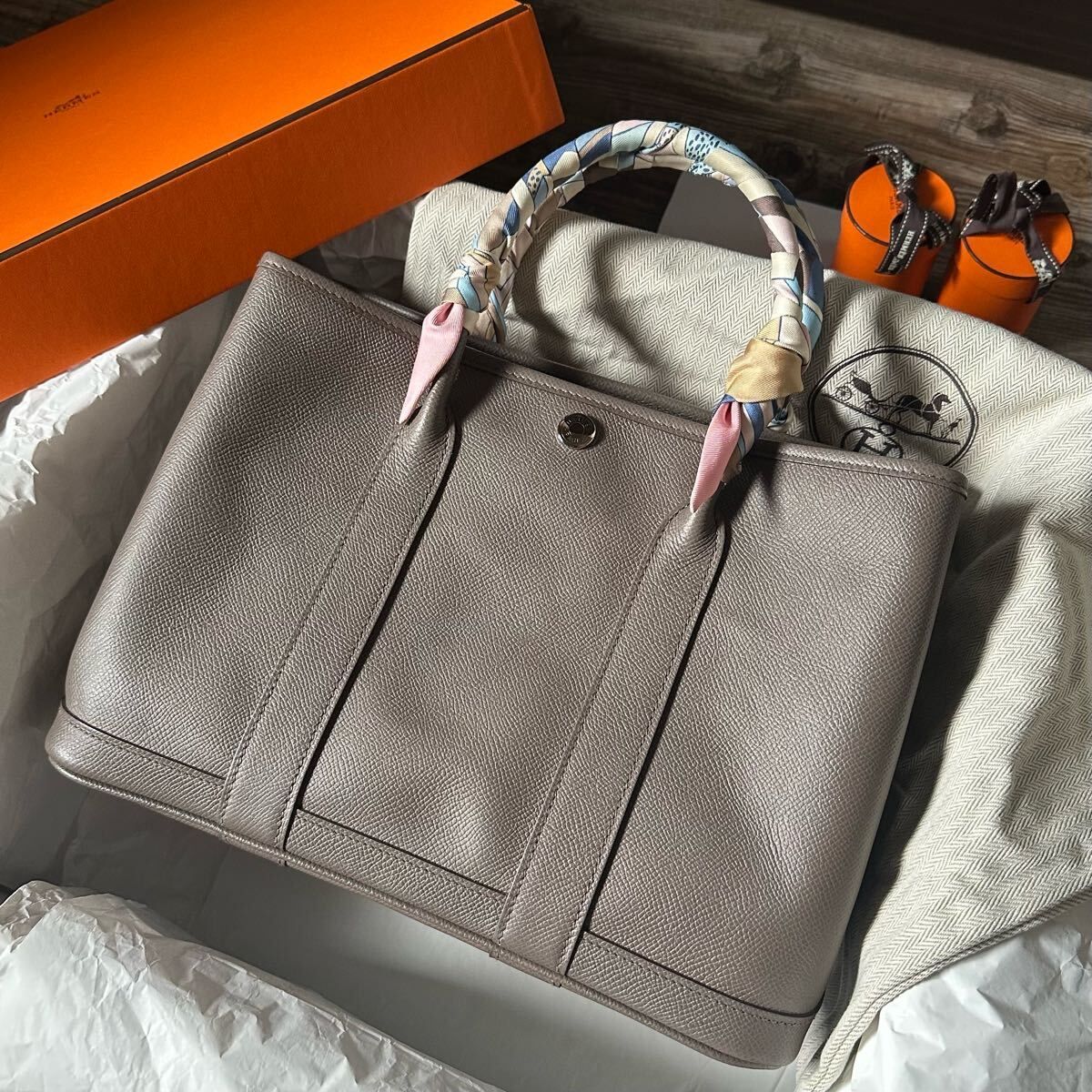 新品同様 エルメス ガーデンパーティTPM エタン ヴィーエプソン トートバッグ