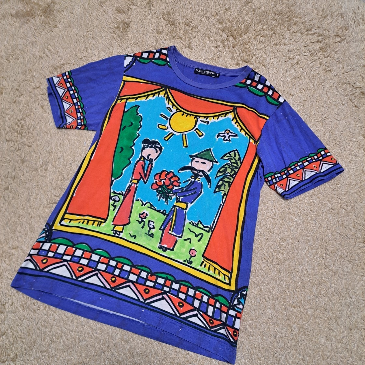 ドルチェ&ガッバーナ クラウン総柄 ポロシャツ Tシャツ 美品 DOLCE&amp 