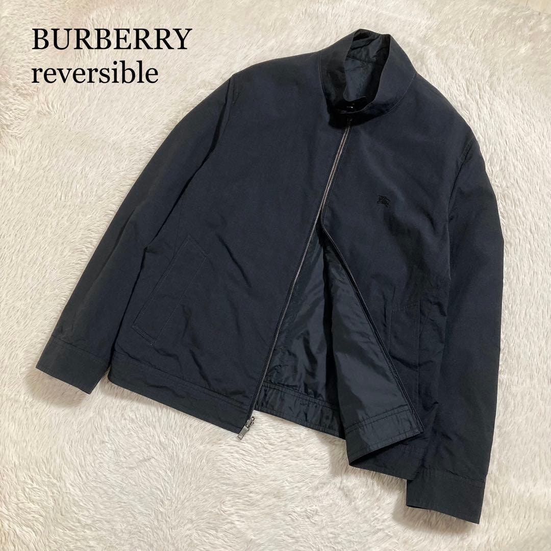 美品 BURBERRY バーバリー スウィングトップ リバーシブル ホースロゴ コットン ブルゾン