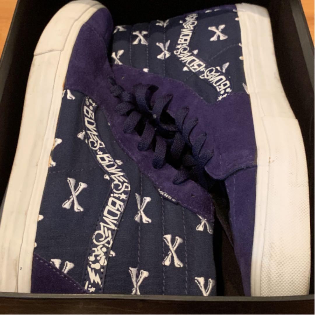 WTAPS × VANS SK8HI NAVY クロスボーン 29cm バンズ ヴァンズ ダブルタプス スケートハイ スケハイ ネイビー 紺 US11 ダブルタップス OG