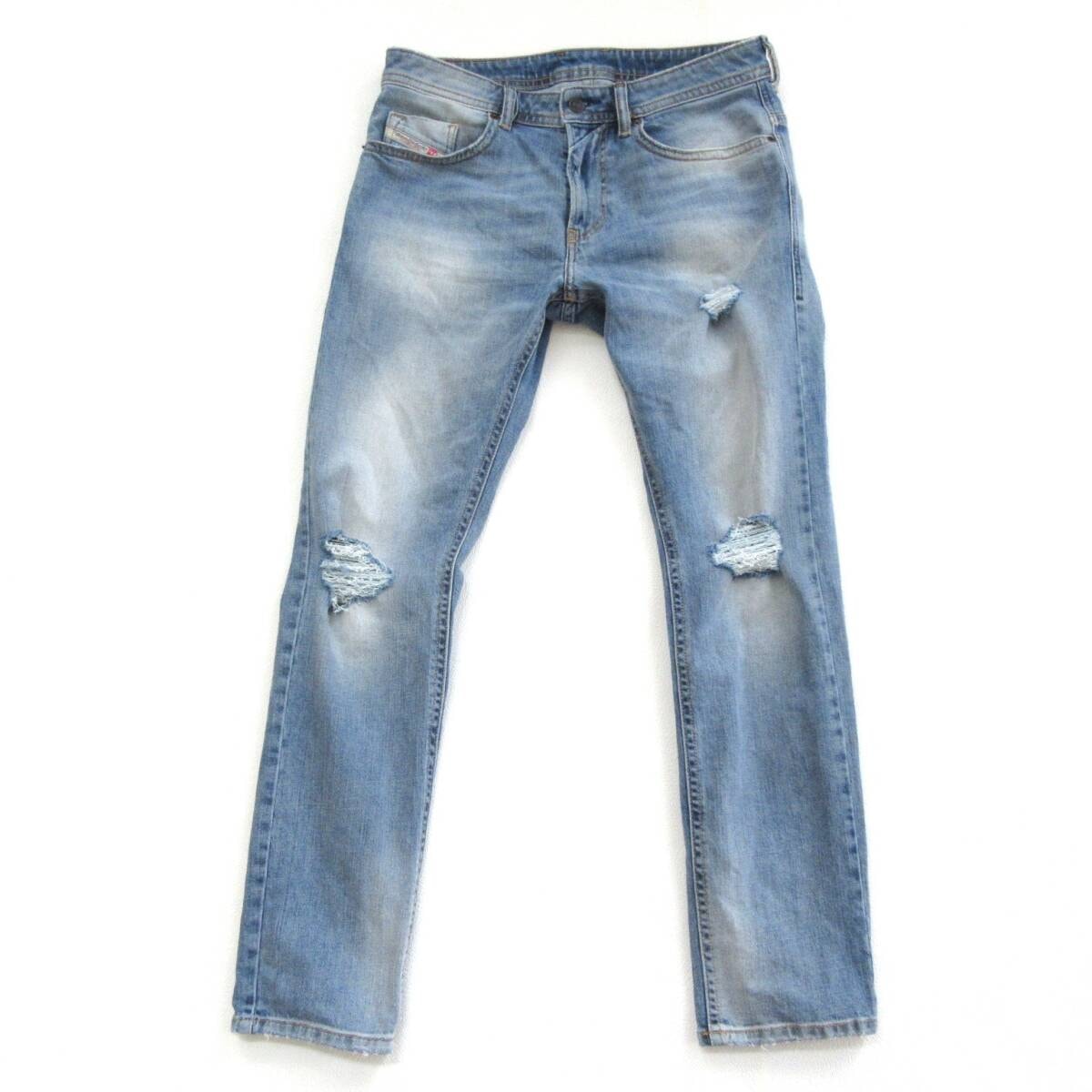 【DIESEL】ディーゼル W32　ダメージ加工　ストレッチ　スキニー　0403