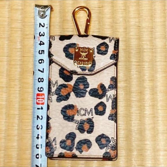 美品 MCM レオパードエンブレムロゴレザーフックケース エムシーエム leopard 豹柄 金 ゴールド GOLD タバコケース シガレット 煙草 喫煙具