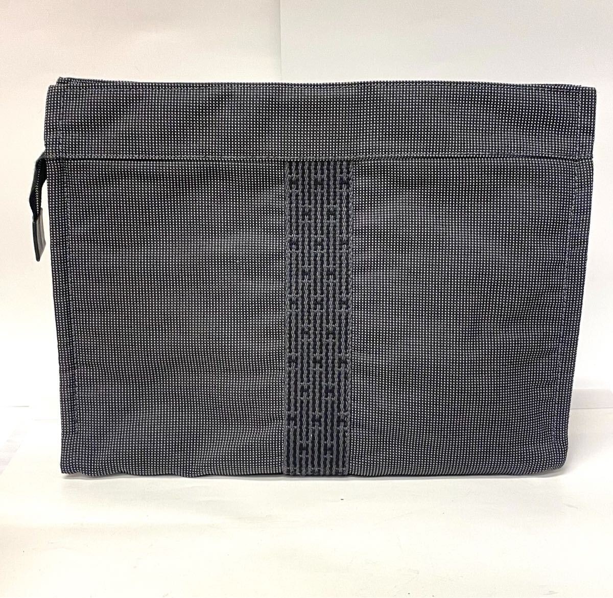 HERMES エルメス エールライン ポーチ キャンバス クラッチ セカンド