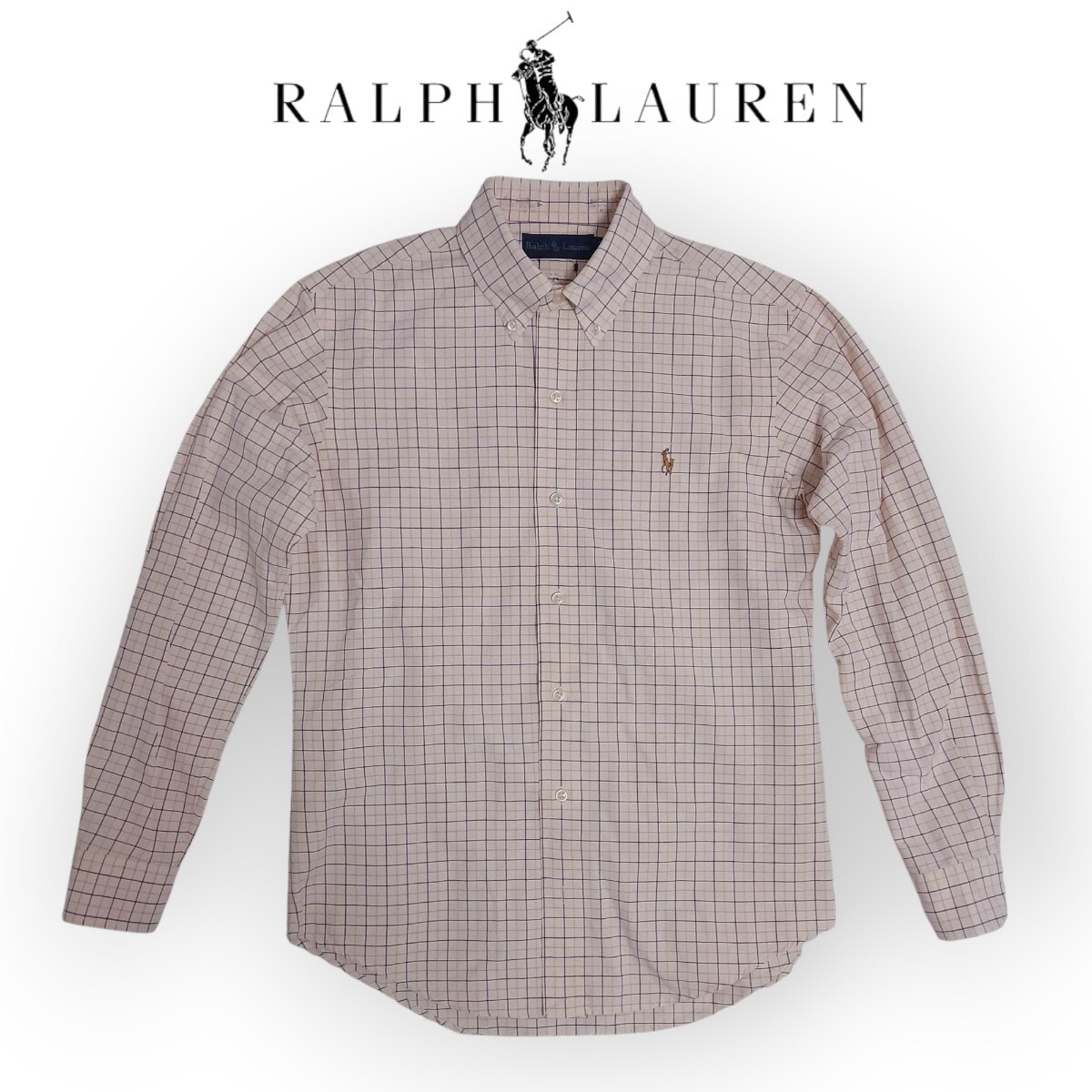 【お洒落さん必見★!!】Ralph Lauren ラルフローレン チェック柄 ボタンダウンシャツ M