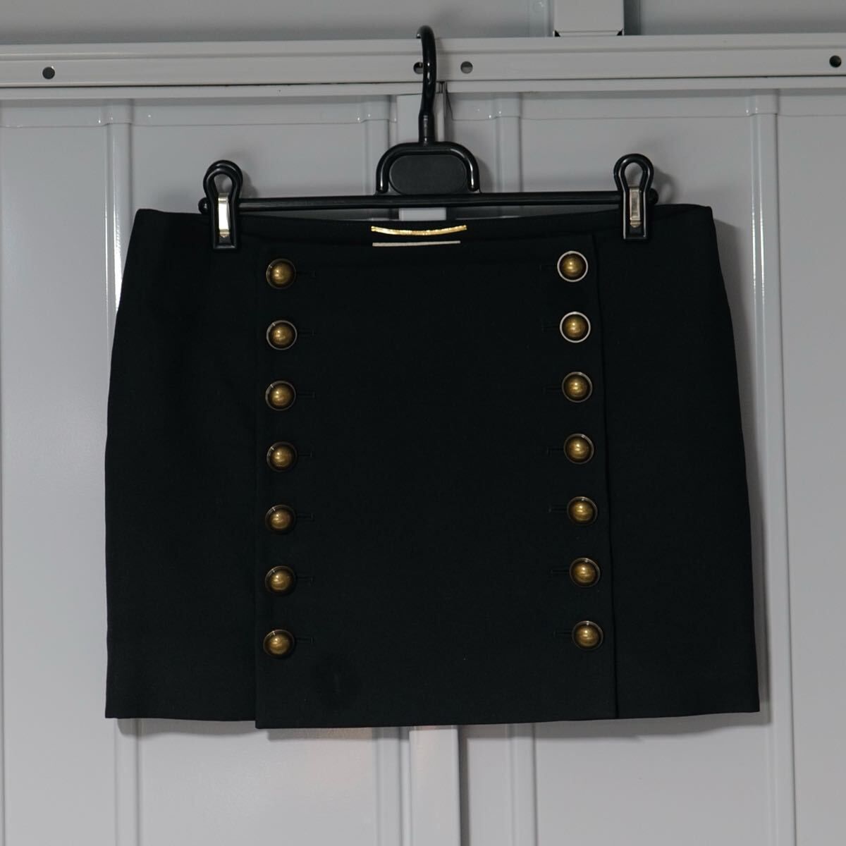 saint laurent サンローラン 金ボタン ナポレオンスカート レア サンローランパリ slp