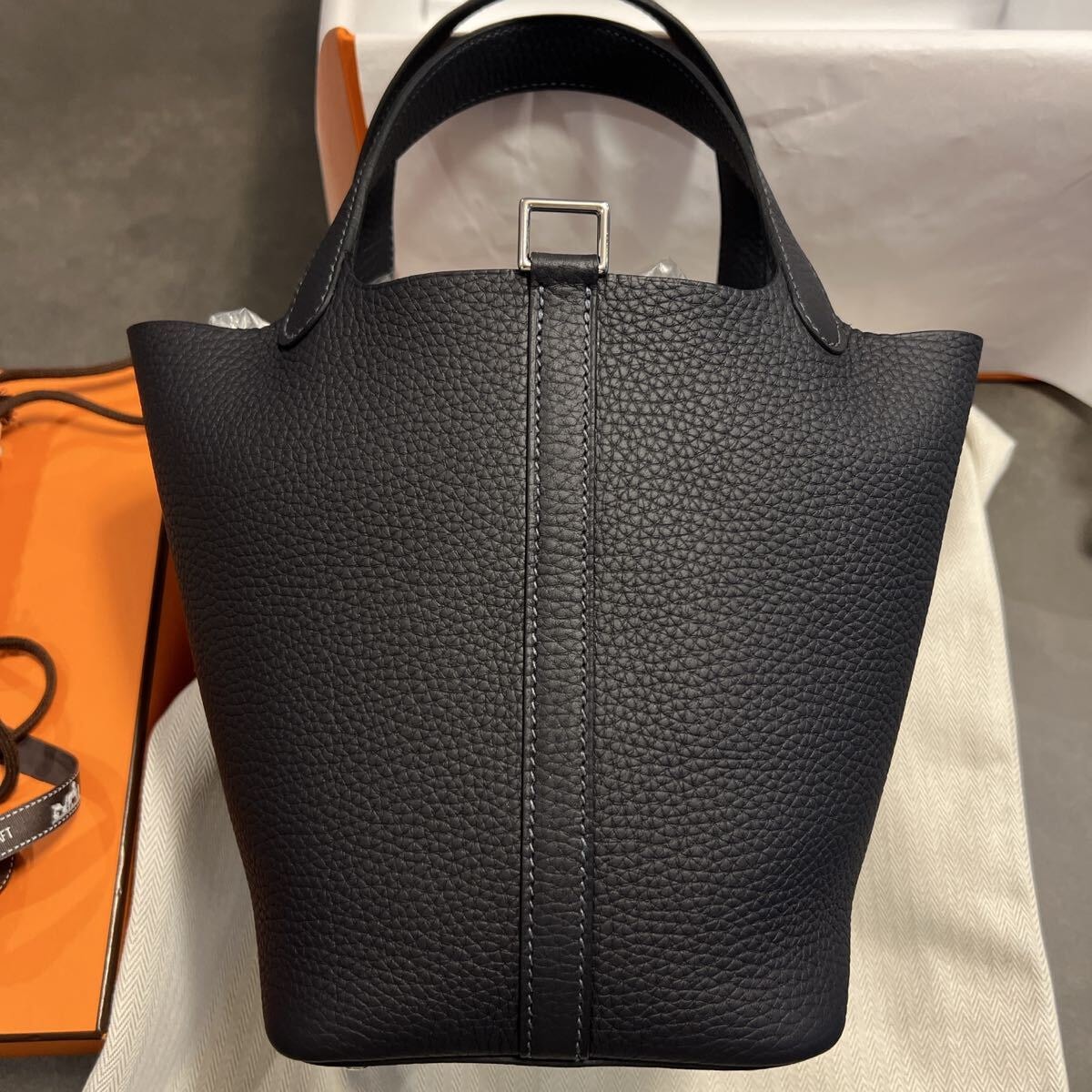 新品未使用 エルメス ピコタンロック 18pm ブルーニュイ シルバー金具 K刻印