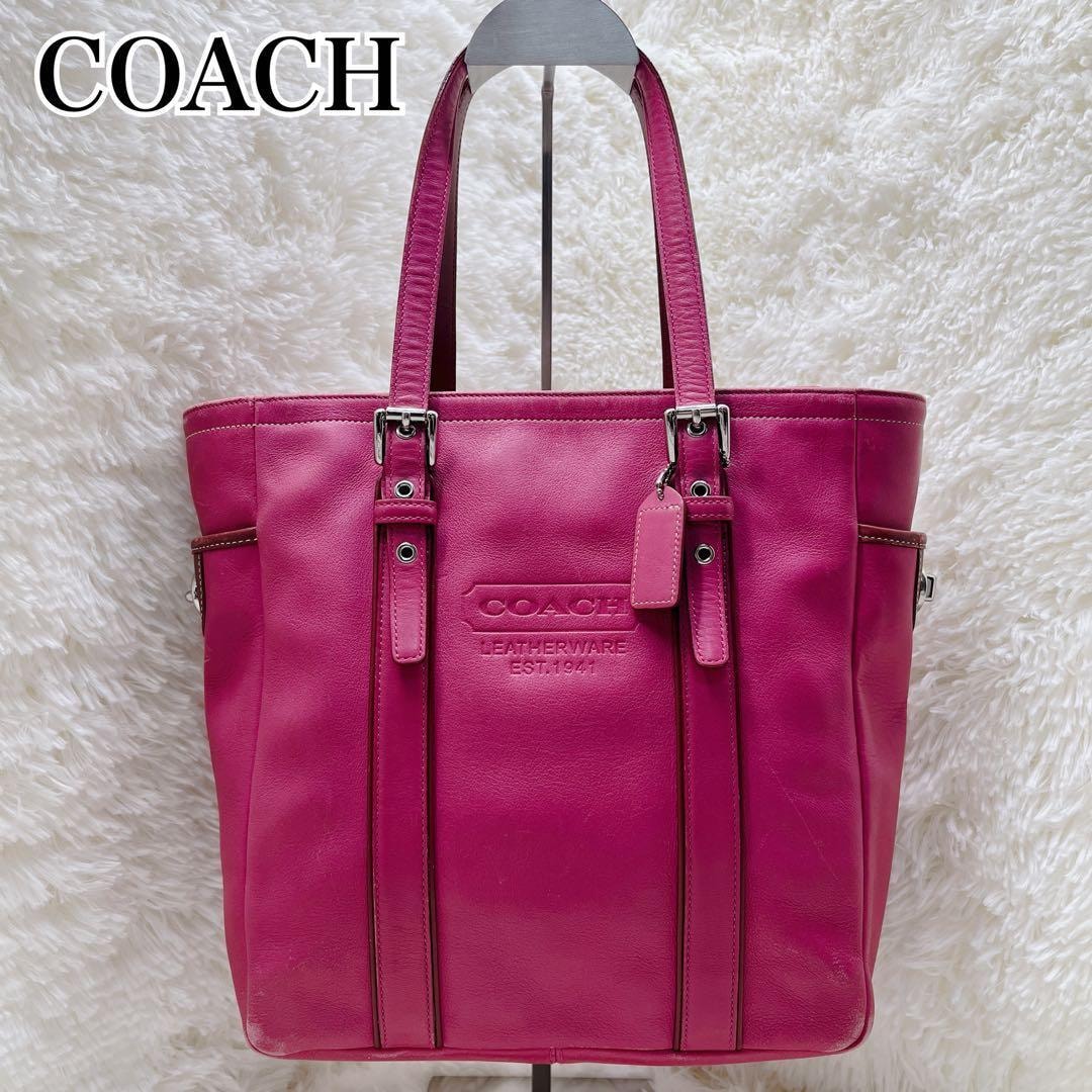 COACH rare bag archiveコーチ トートバッグ レザー ピンク