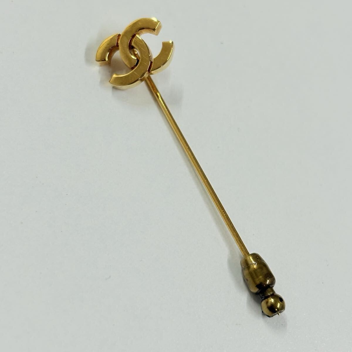 CHANEL シャネル ココマーク ピンブローチ ヴィンテージ ゴールドカラー