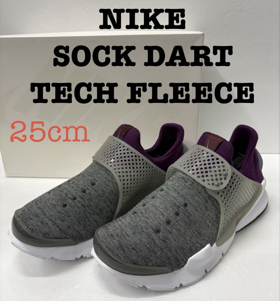 25cm ナイキ ソックダート テックフリース s2239 NIKE sock DART TEHC FLEECE 紐なし ウォーキング サンダル シューズ スニーカー
