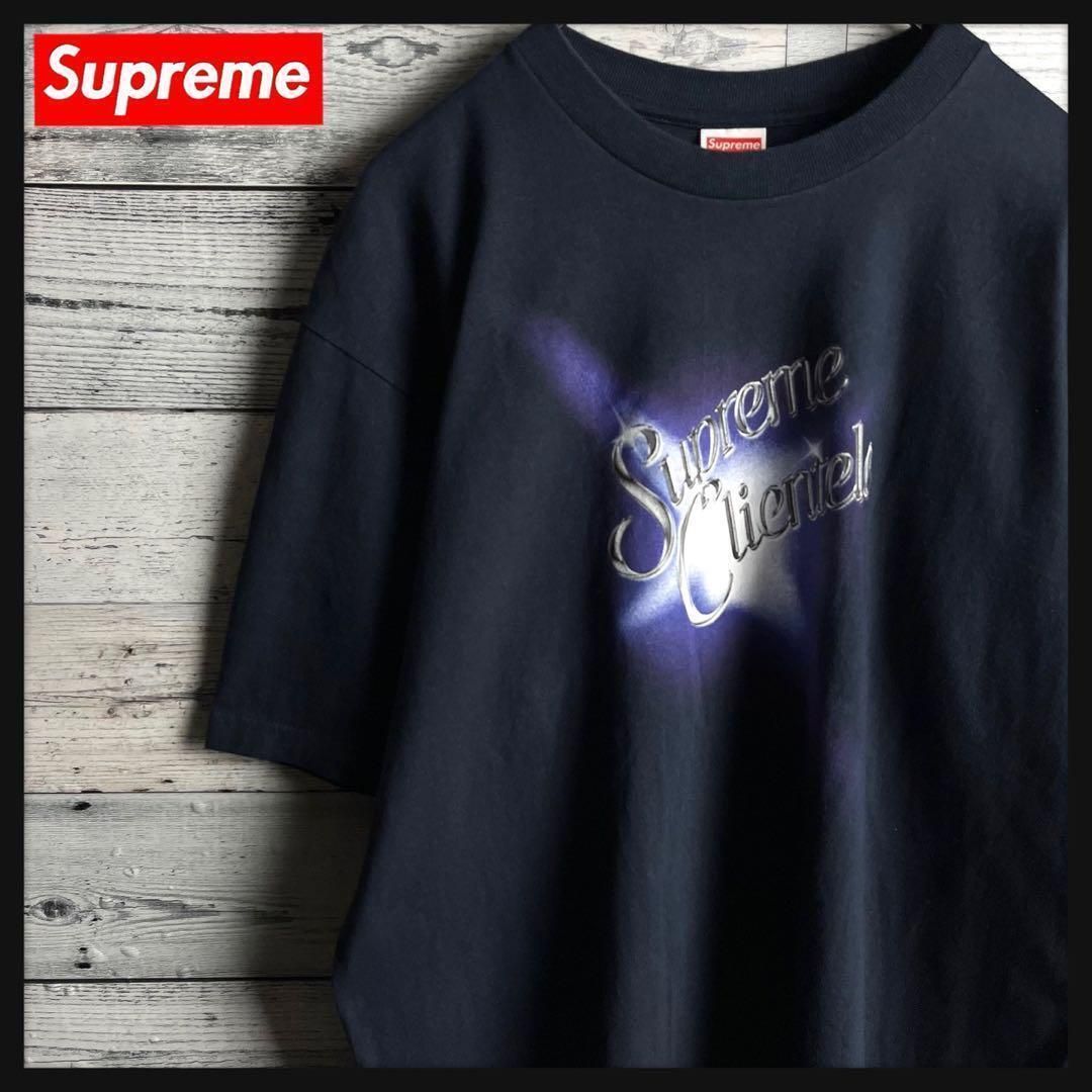 【希少デザイン】シュプリーム☆ センタービッグプリントロゴ入り 半袖Tシャツ