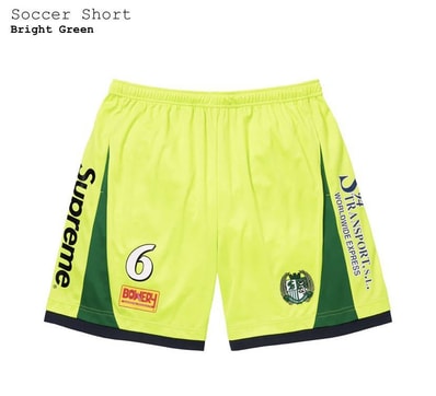 Supreme Soccer Short ブライトグリーン ショートパンツ シュプリーム サッカーショーツ ハーフパンツ