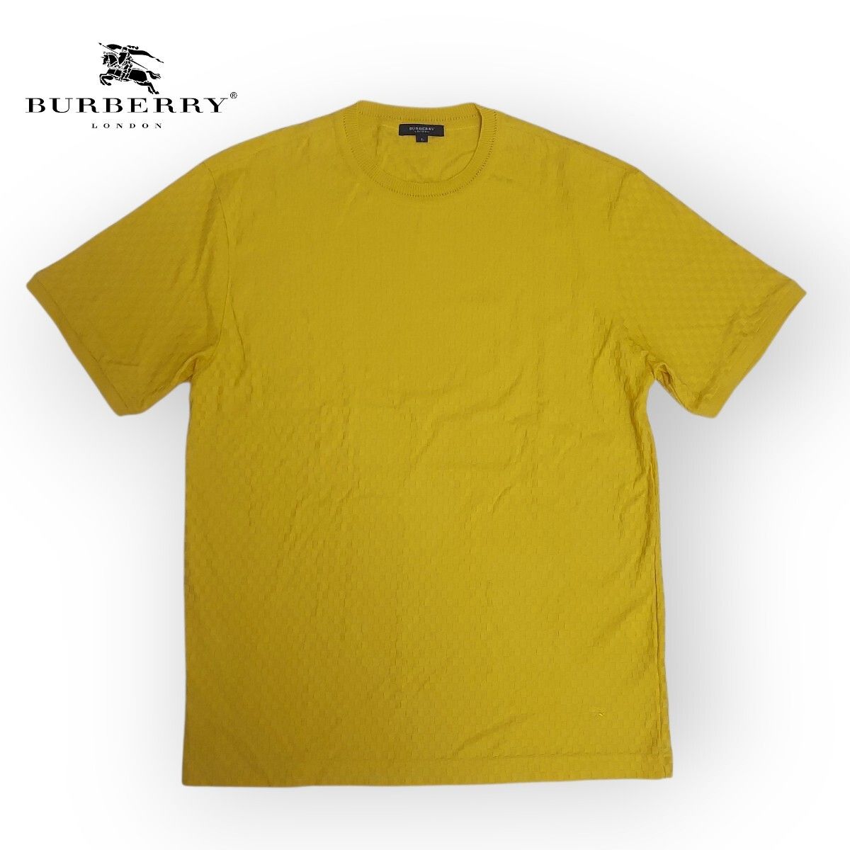 【上質】BURBERRY LONDON バーバリーロンドン チェック柄 半袖 クルーネックTシャツ L 日本製