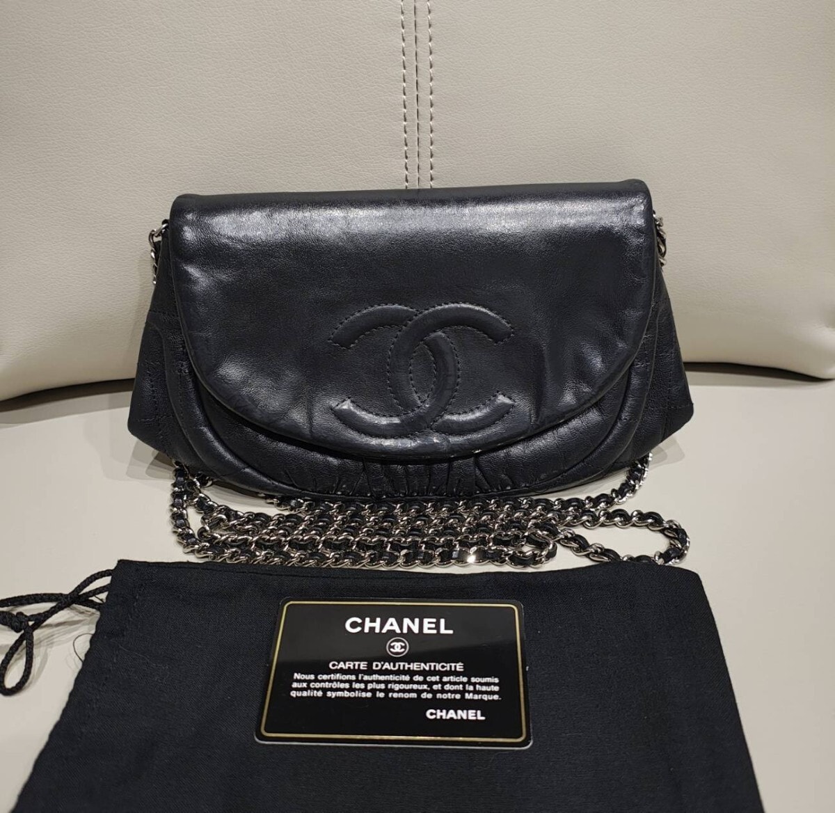 新品　シャネル　ハート　チェーン　クラッチバッグ　ブラック CHANEL 】ハート チェーン クラッチ バッグ (CHANEL/ショルダーバッグ