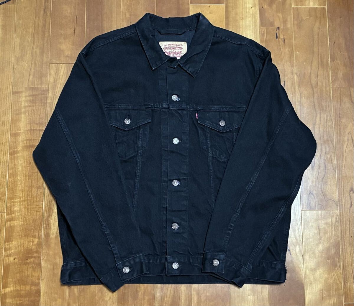 Levi’s 70507 後染めサルファブラック USA製 XL 真っ黒バキバキコンディション