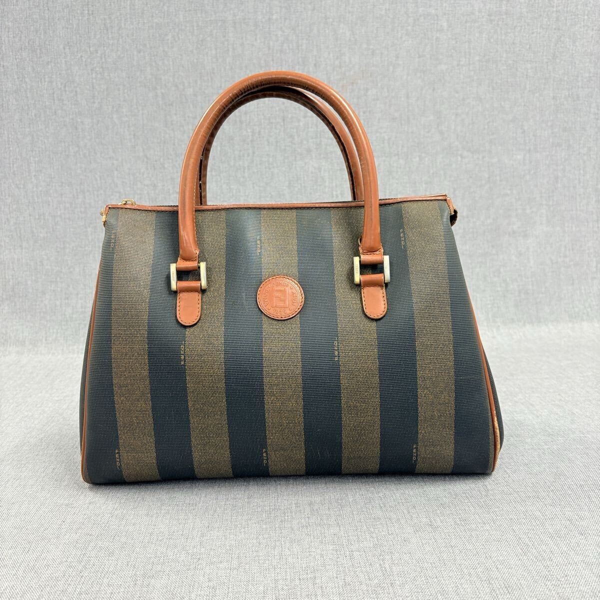 FENDI フェンディ ペカン柄 ハンドバッグ ミニボストン PVC