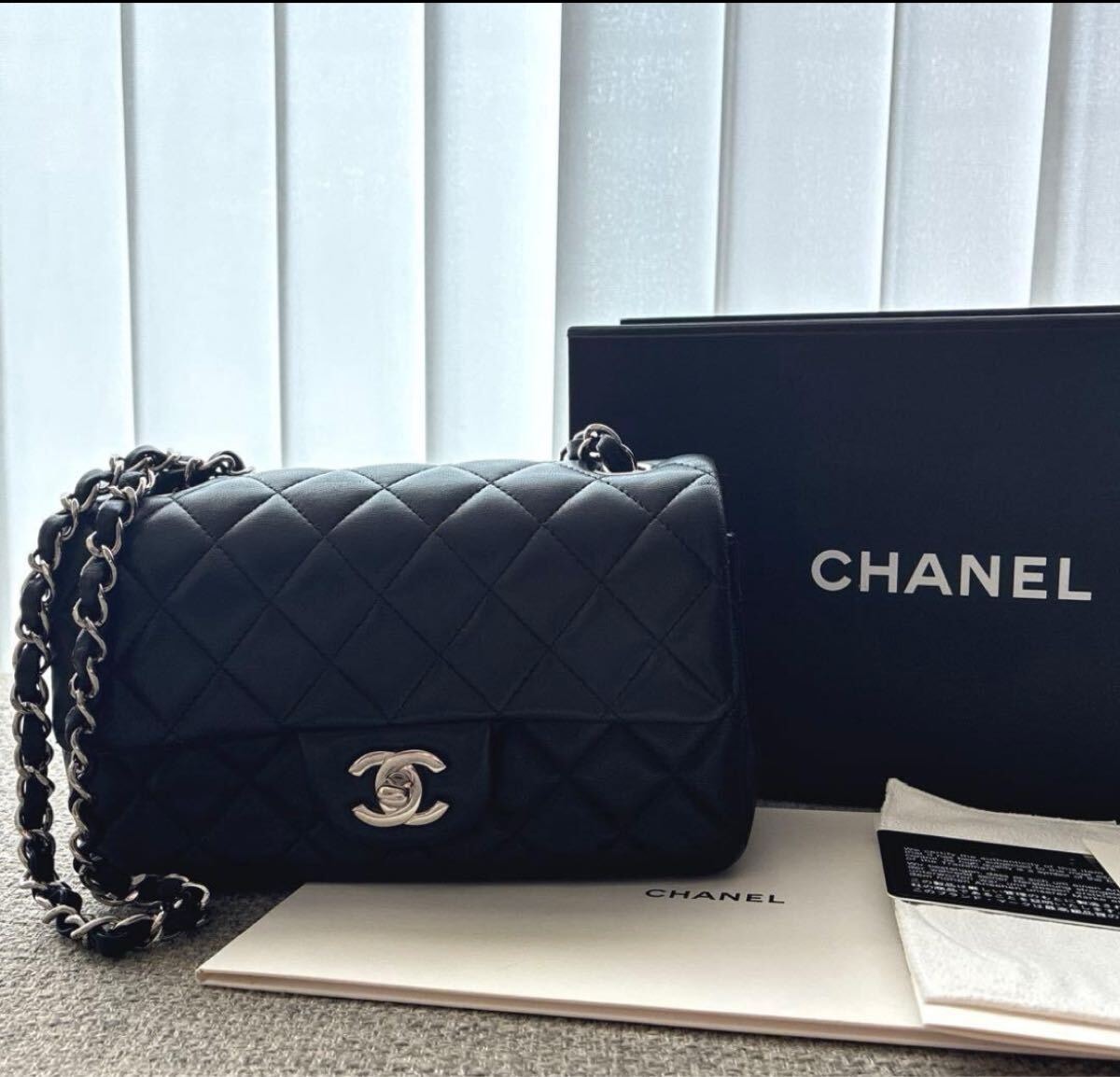 C (やや傷や汚れあり)】CHANEL ボーイシャネル チェーンウォレット 