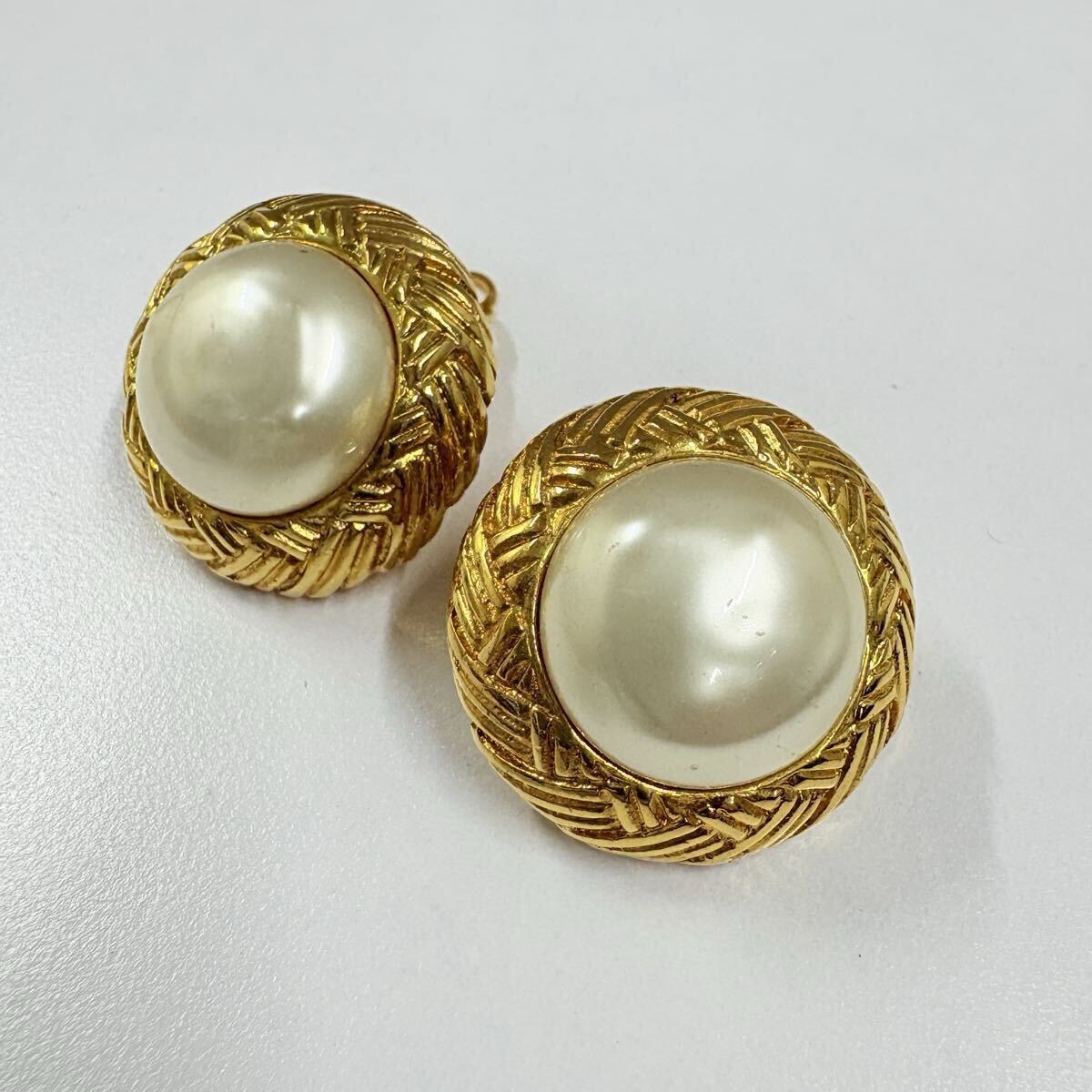 CHANEL シャネル イヤリング フェイクパール ヴィンテージ ゴールド アクセサリー