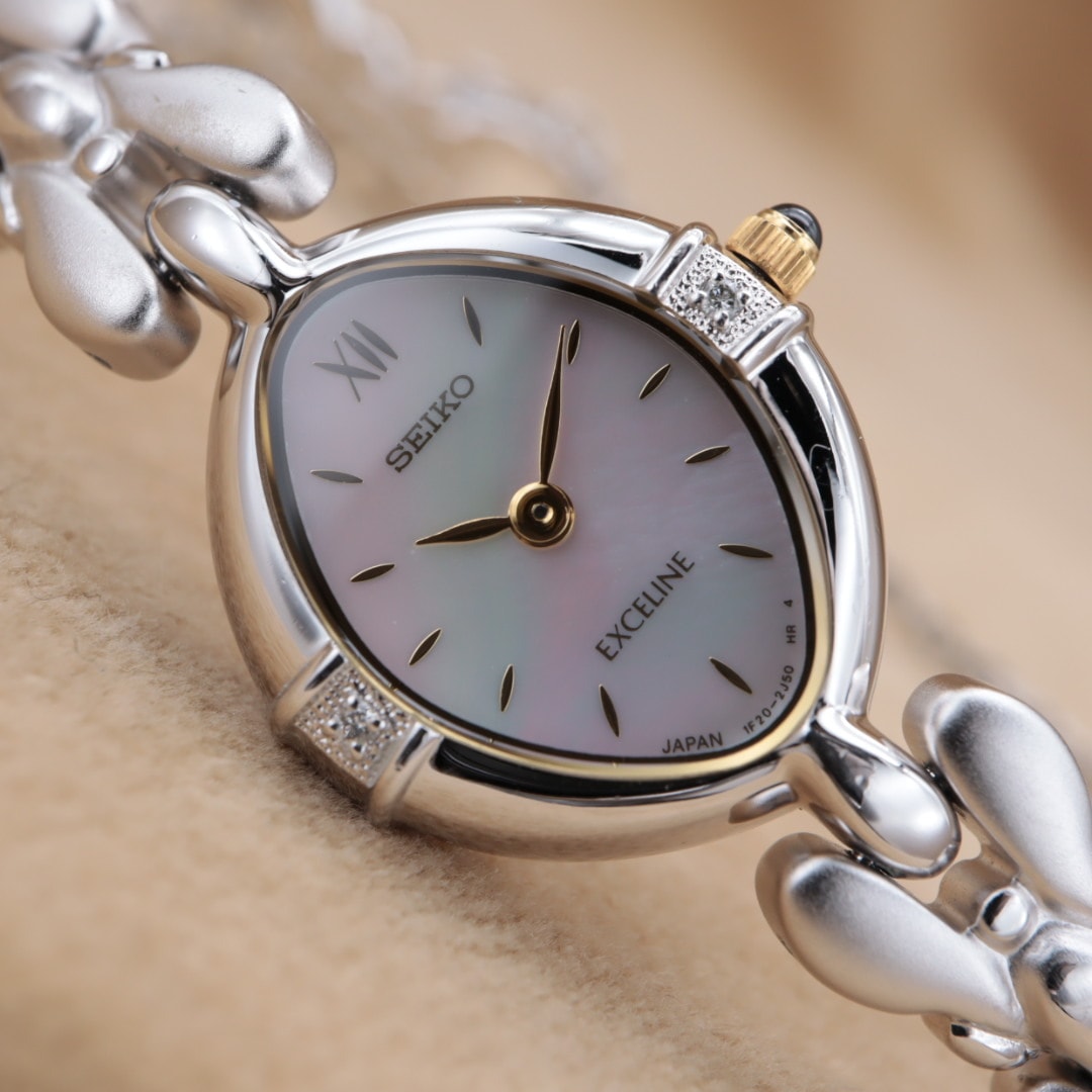 やや傷や汚れあり】【電池交換/洗浄済】SEIKO EXCELINE 1F20-6B60