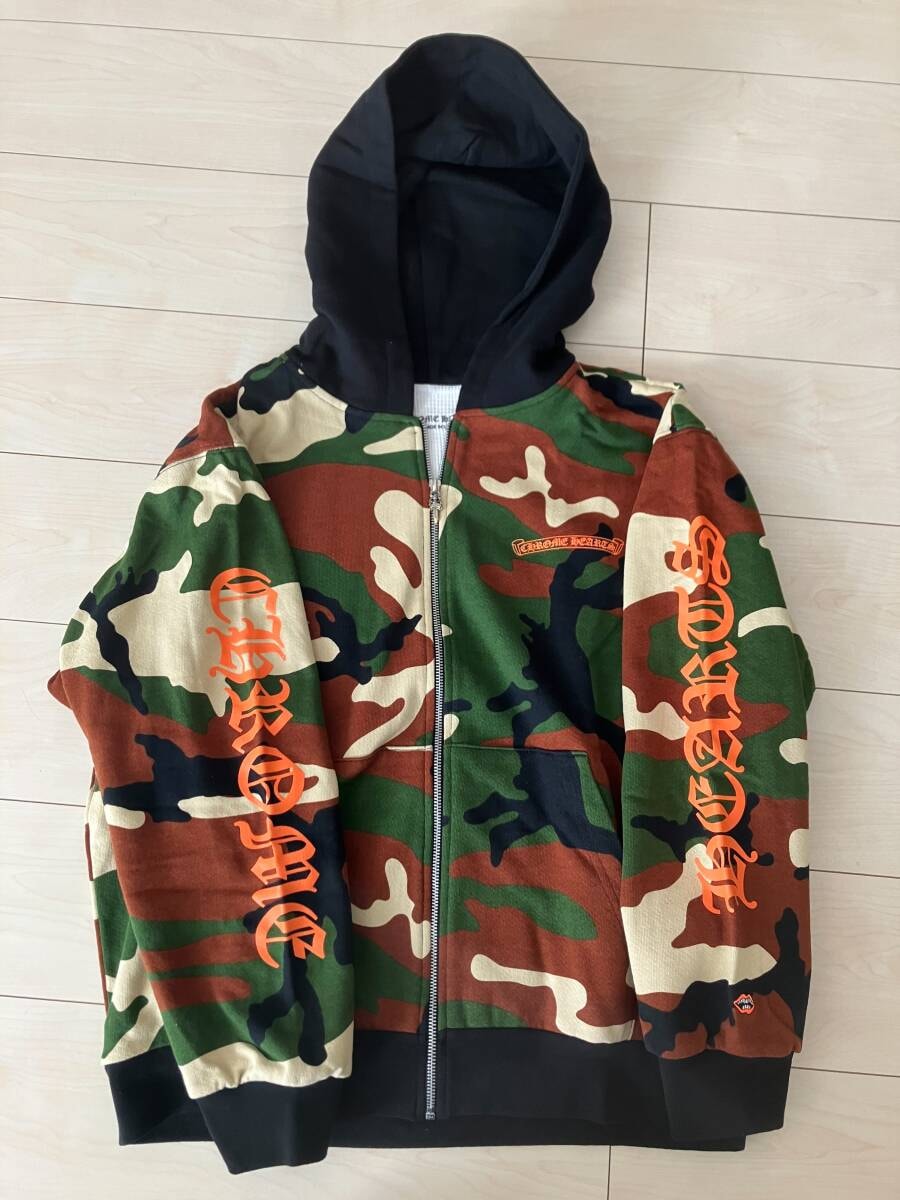 クロムハーツ　ジップアップパーカー　Lサイズ　マッティボーイ　迷彩　コットン製