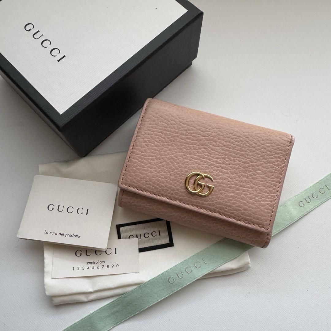 【美品】 888 GUCCI グッチ マーモント 3つ折り 財布