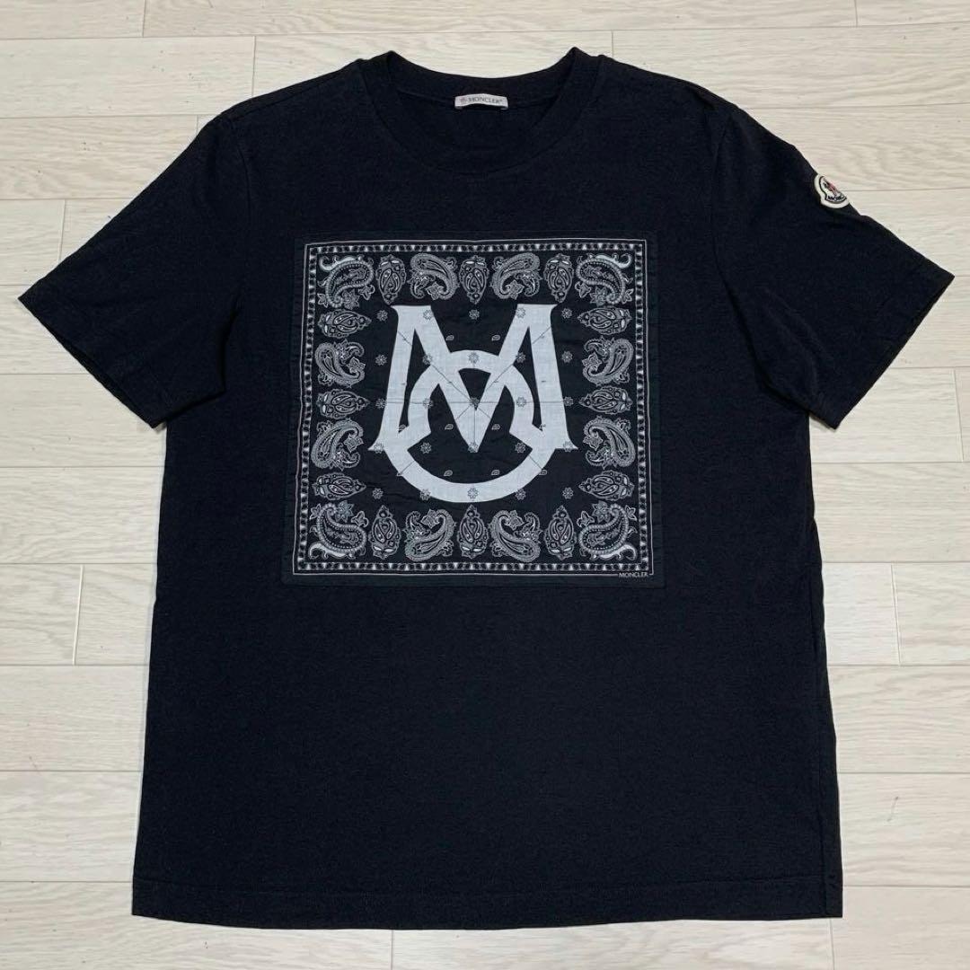 B (目立った傷や汚れなし)】モンクレール 文字ロゴ ワッペン Tシャツ