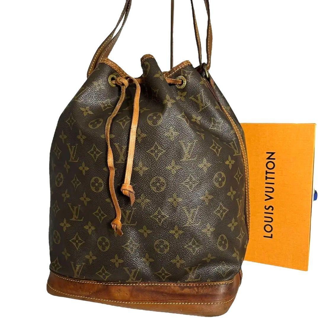 正規品　ルイヴィトン　モノグラム　ノエ　ショルダーバッグ　ハンドバッグ　巾着 茶 ルイヴィトン モノグラム 巾着ショルダーバッグ ノエ - メルカリ