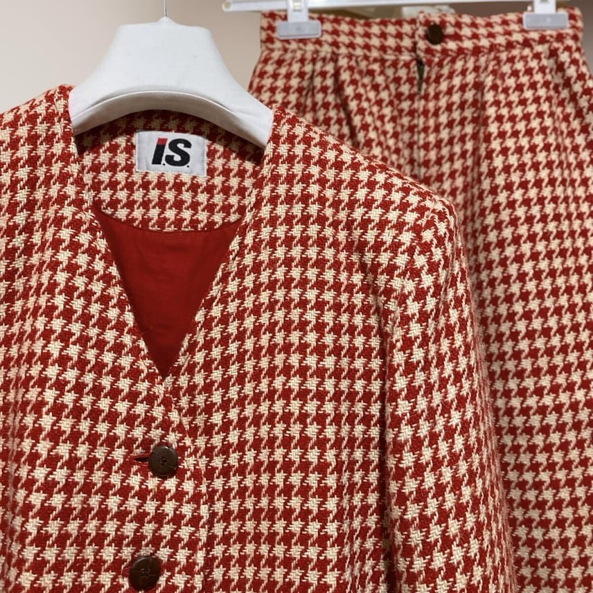 希少】ヴィンテージ i.S.チェック柄 issey miyake セットアップ 【公式 希少】ヴィンテージ i.S.チェック柄 issey miyake セットアップ 【公式