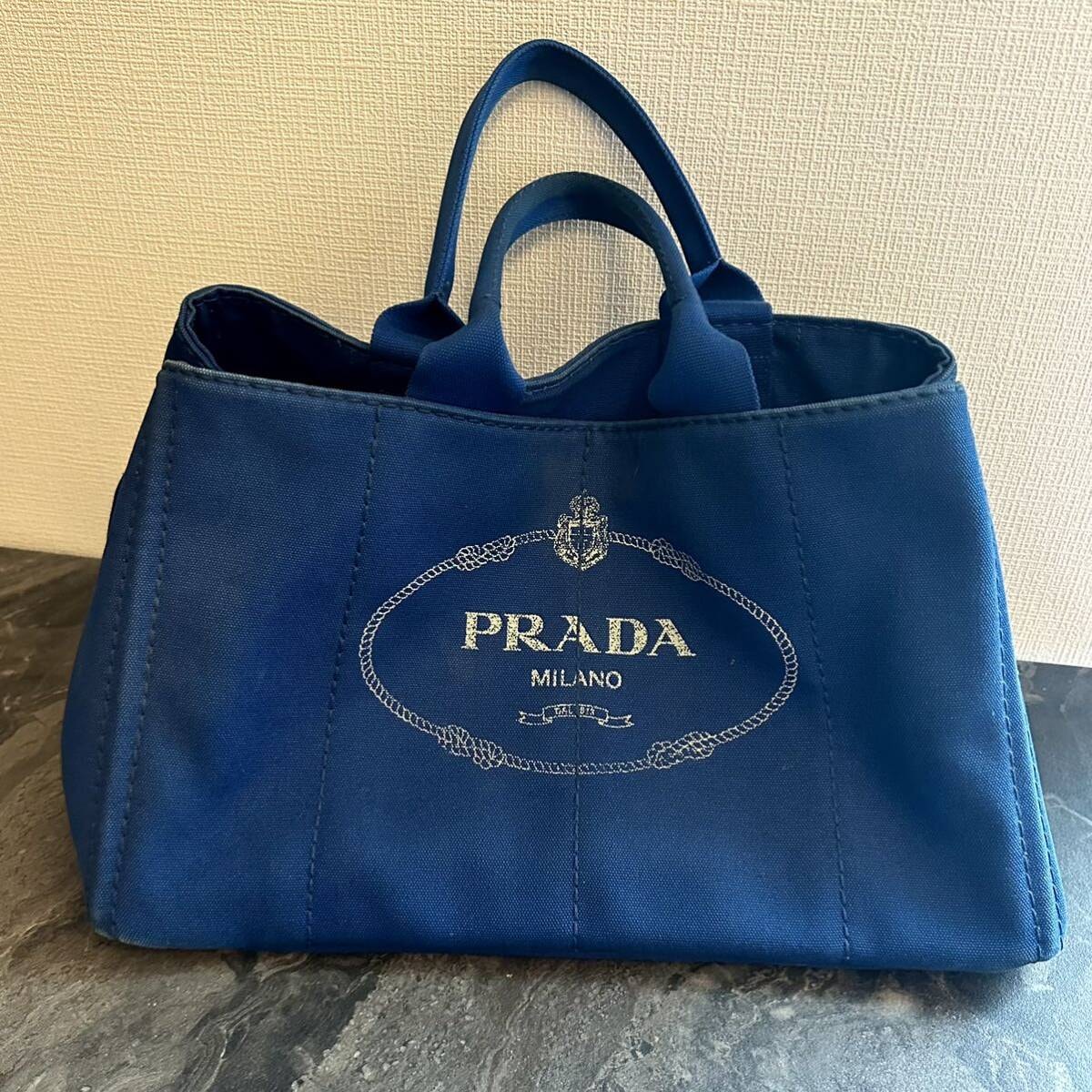 デニム PRADA カナパ トートバッグ PRADA◇カナパ⁄ハンドバッグ⁄デニム