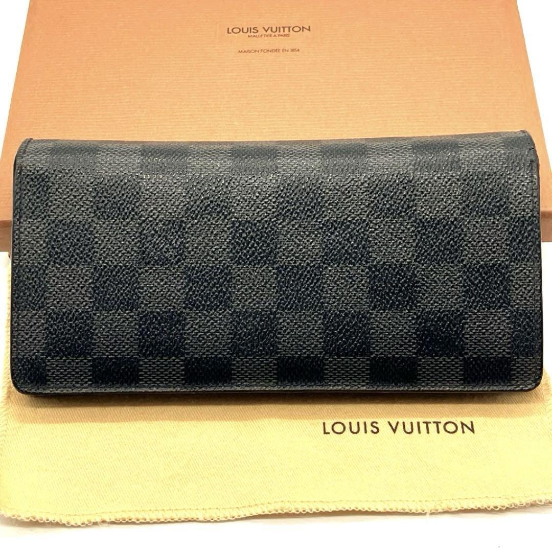 ルイヴィトン ダミエグラフィット ブラザ 長財布 黒