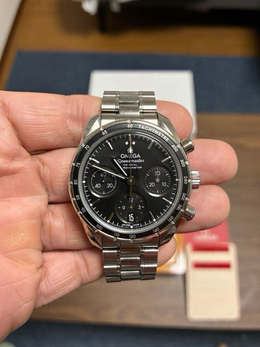 オメガ スピードマスターOMEGA Speedmaster コーアクシャル　オートマチック 38 ブラックダイヤル