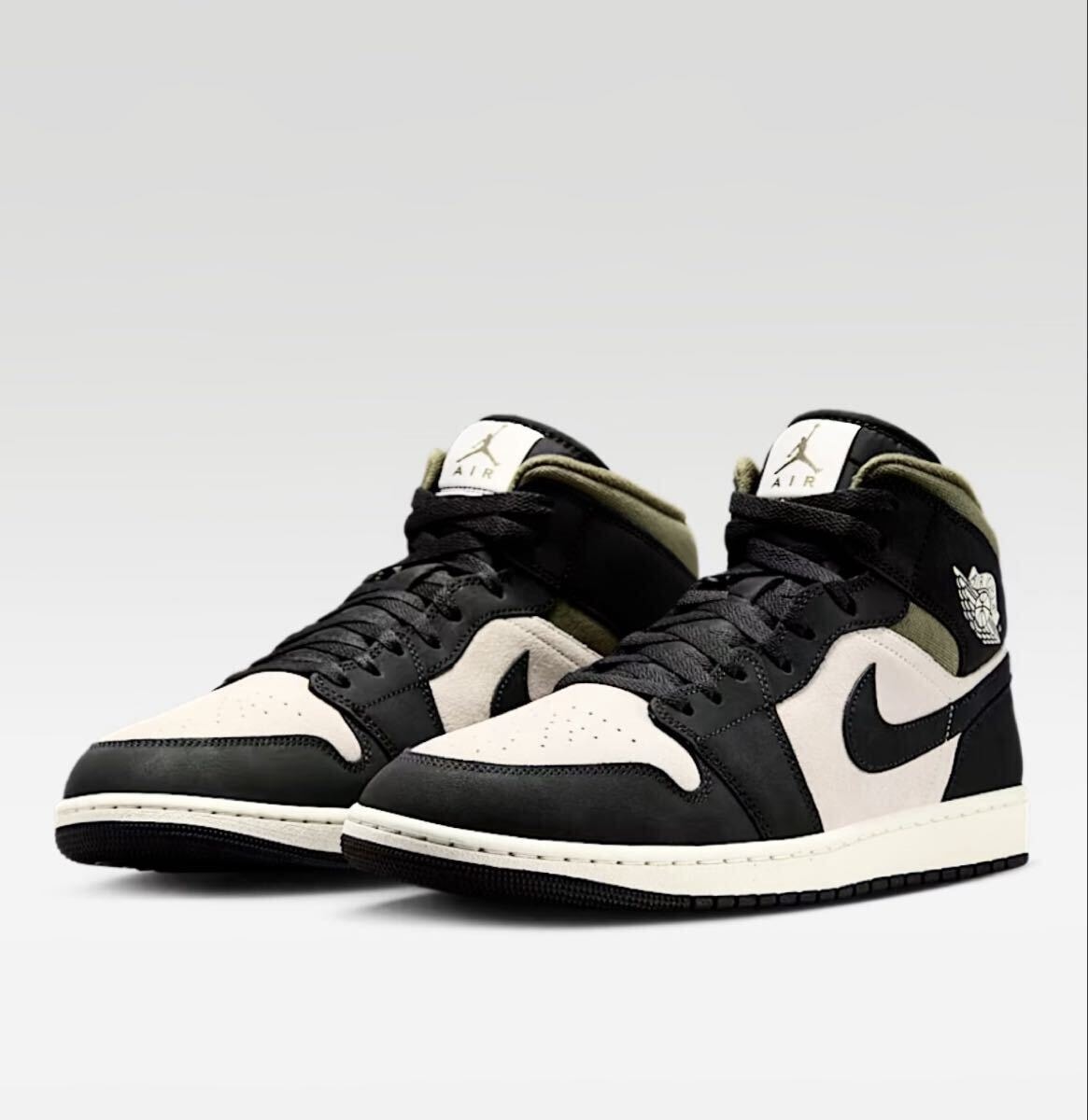 ☆送料込■新品27.0cm■ナイキ エア ジョーダン１MID SE ライトオールウッドブラウン/オリーブ/セイル AIRJORDAN1 【定価.20350円】