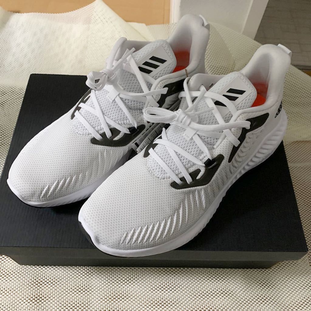 adidas アルファバウンス+ スニーカー ランニングシューズ 白 28.5cm