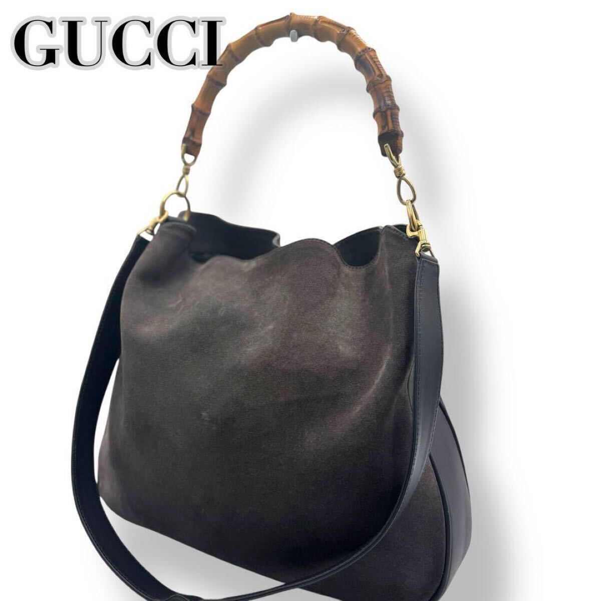 GUCCI bamboo　shoulderbag vintage archive グッチ　バンブー　2way ショルダーバッグ　ハンドバッグ　トートバッグ