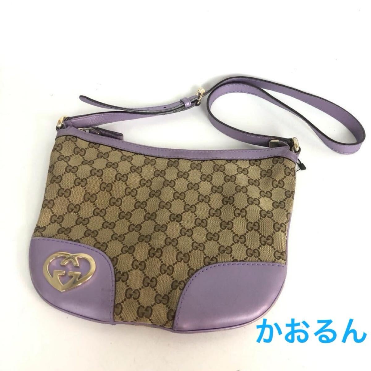やや傷や汚れあり】GUCCI グッチ ラブリー GGキャンバス ショルダー
