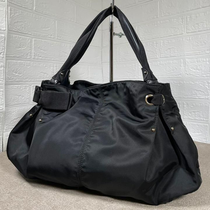 美品 Salvatore Ferragamo トート バッグ フェラガモ 黒